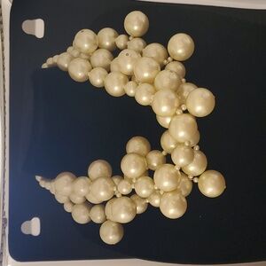 Triple strand pearl necklace